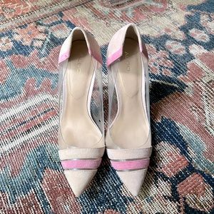Pink + Nude Suede Pumps